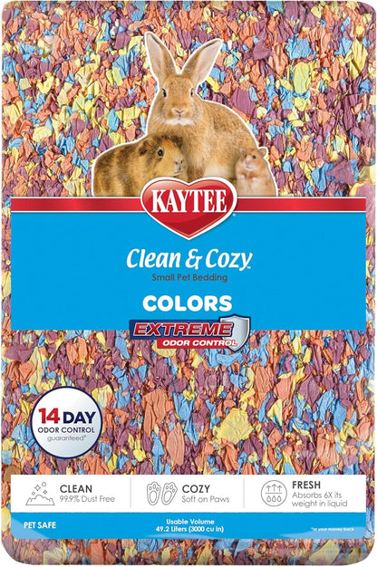 Clean & Cozy Colors, Small Animal Bedding with Extreme Odor Control, Sunset, 24.6 Liters