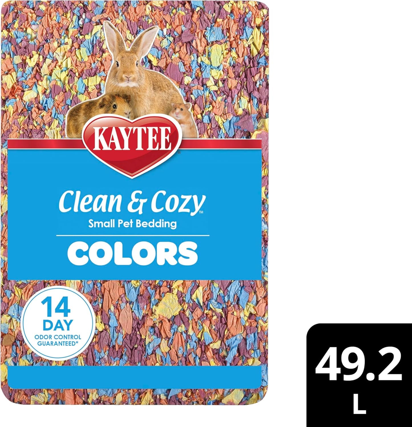 Clean & Cozy Colors, Small Animal Bedding with Extreme Odor Control, Sunset, 24.6 Liters