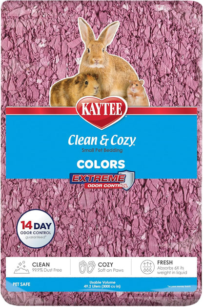 Clean & Cozy Colors, Small Animal Bedding with Extreme Odor Control, Sunset, 24.6 Liters