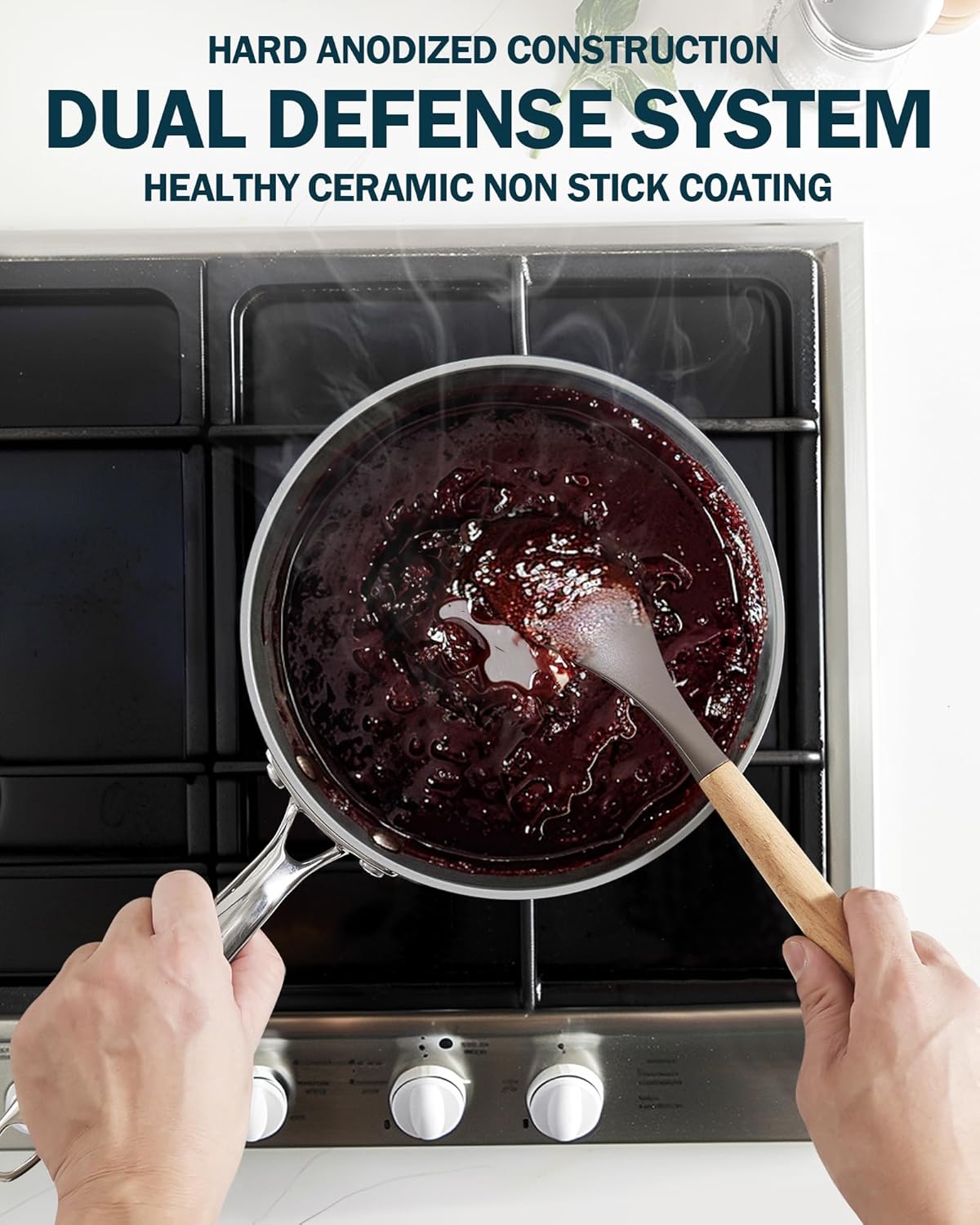Classic 1.5 Quart Ceramic Nonstick Saucepan with Glass Lid, Everyday Milk Soup Oatmeal Cooking Pan, Non Stick Small Sauce Pan Pot, Stay-Cool Handle, Induction Ready, Yellow