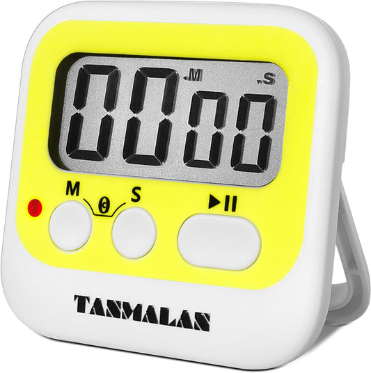 Easy to USE, Digital Timer Kitchen Timer, Magnetic Timer, (Yellow -1 Pack)