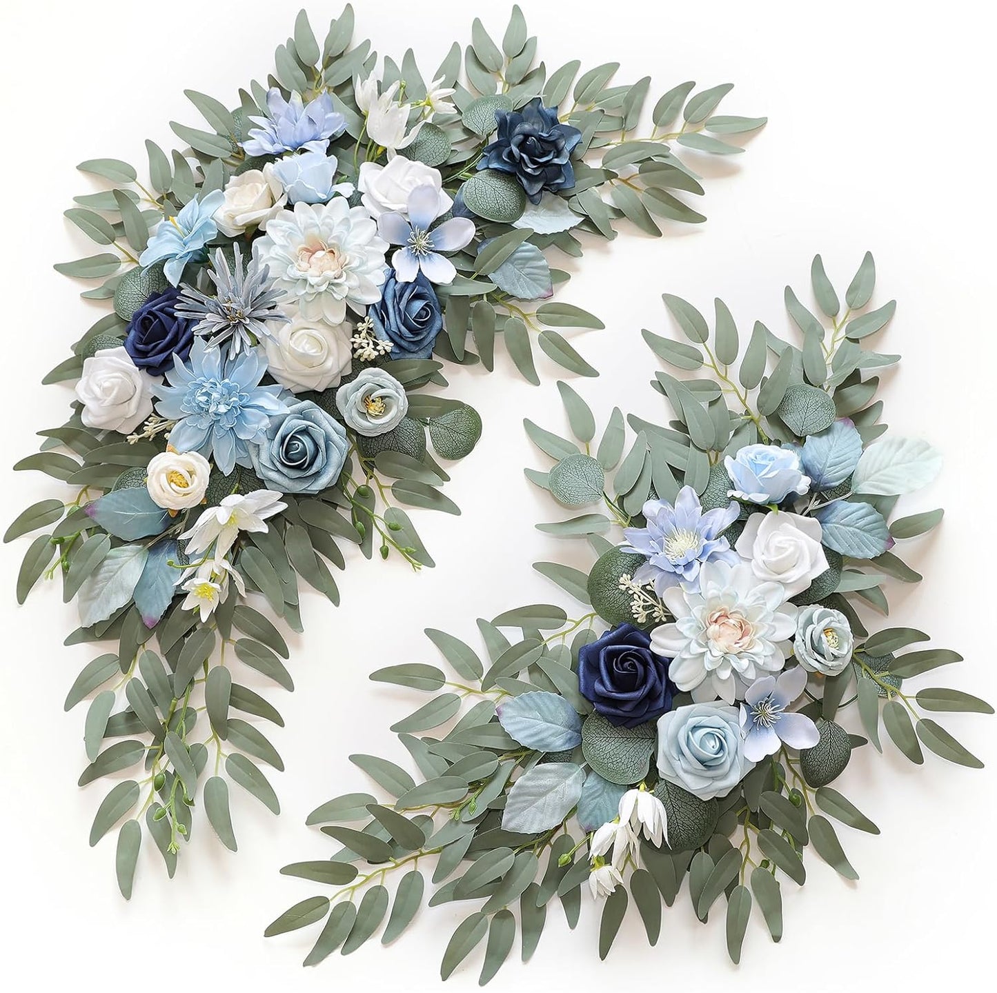 Artificial Wedding Arch Flowers Kit(Pack of 2) for Wedding Arch, Bridal Shower, Ceremony and Reception Backdrop Decoration (Gentle Creamy Yellow)