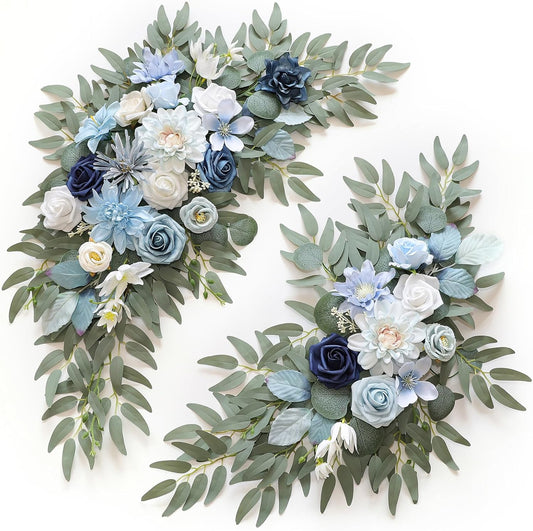 Artificial Wedding Arch Flowers Kit(Pack of 2) for Wedding Arch, Bridal Shower, Ceremony and Reception Backdrop Decoration (Gentle Creamy Yellow)
