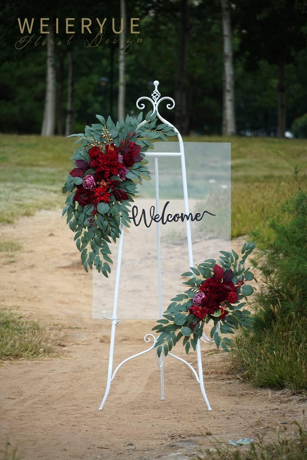 Artificial Wedding Arch Flowers Kit(Pack of 2) for Wedding Arch, Bridal Shower, Ceremony and Reception Backdrop Decoration (Gentle Creamy Yellow)
