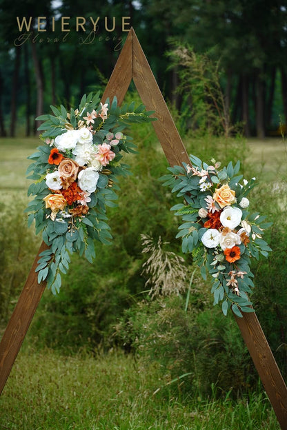 Artificial Wedding Arch Flowers Kit(Pack of 2) for Wedding Arch, Bridal Shower, Ceremony and Reception Backdrop Decoration (Gentle Creamy Yellow)