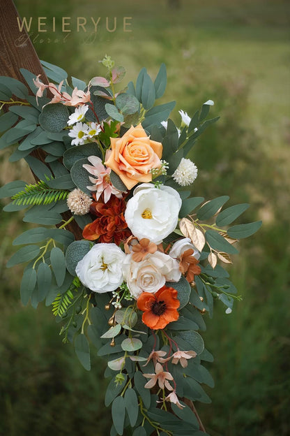 Artificial Wedding Arch Flowers Kit(Pack of 2) for Wedding Arch, Bridal Shower, Ceremony and Reception Backdrop Decoration (Gentle Creamy Yellow)