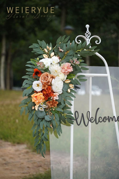 Artificial Wedding Arch Flowers Kit(Pack of 2) for Wedding Arch, Bridal Shower, Ceremony and Reception Backdrop Decoration (Gentle Creamy Yellow)