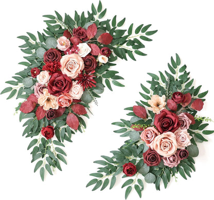 Artificial Wedding Arch Flowers Kit(Pack of 2) for Wedding Arch, Bridal Shower, Ceremony and Reception Backdrop Decoration (Gentle Creamy Yellow)
