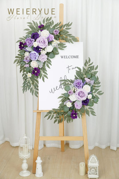 Artificial Wedding Arch Flowers Kit(Pack of 2) for Wedding Arch, Bridal Shower, Ceremony and Reception Backdrop Decoration (Gentle Creamy Yellow)