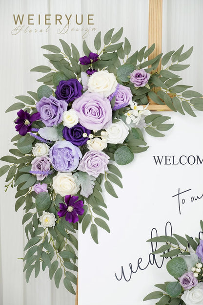 Artificial Wedding Arch Flowers Kit(Pack of 2) for Wedding Arch, Bridal Shower, Ceremony and Reception Backdrop Decoration (Gentle Creamy Yellow)