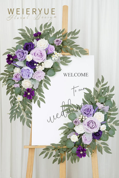 Artificial Wedding Arch Flowers Kit(Pack of 2) for Wedding Arch, Bridal Shower, Ceremony and Reception Backdrop Decoration (Gentle Creamy Yellow)