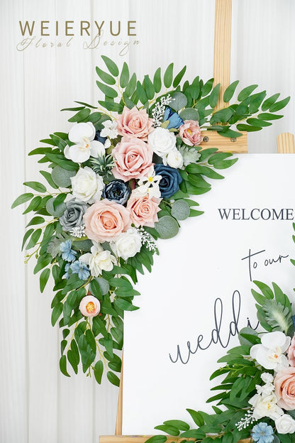 Artificial Wedding Arch Flowers Kit(Pack of 2) for Wedding Arch, Bridal Shower, Ceremony and Reception Backdrop Decoration (Gentle Creamy Yellow)