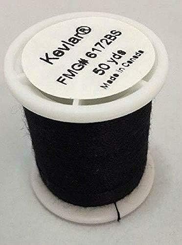 Made with Kevlar Thread Fly Tying Sewing Extra Strong Knots Black Yellow Natural (Black 0.2mm)