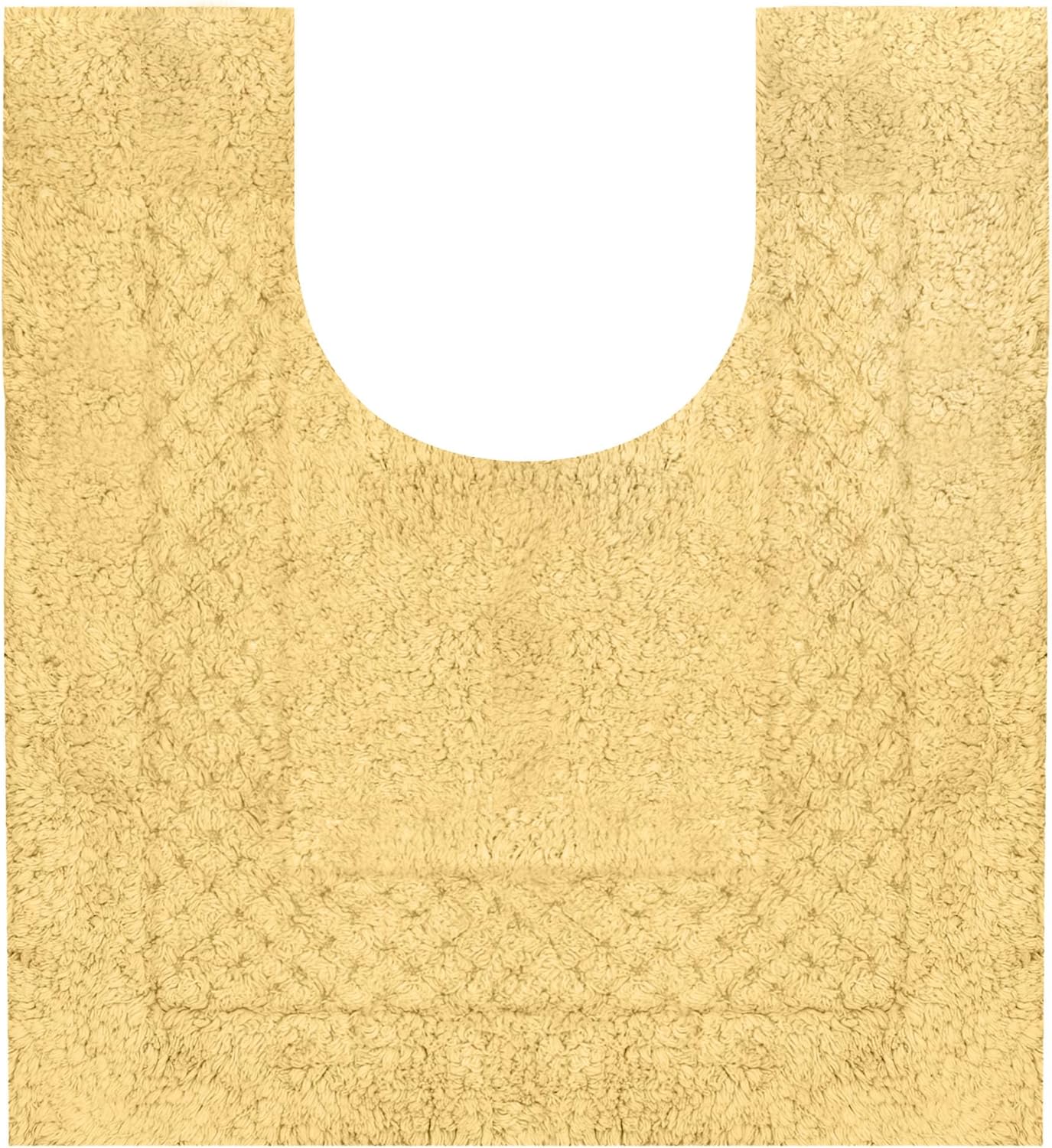 Classy Bathmat 100% Cotton Bathroom Rugs Set, Bathroom Décor, Washable Rug, Extra Soft and Absorbent Bath Rug, Kitchen Mat, Bath Mat Set, Bath Floor Mat Non Slip, 20"x20" Contour, Yellow