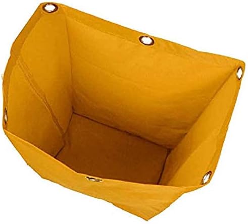 Replacement Janitorial Cart Bag(16 x 11 x 27inches),Waterproof High Capacity Thickened Housekeeping Commercial Janitorial Cleaning Cart Bag (2PCS-Yellow)