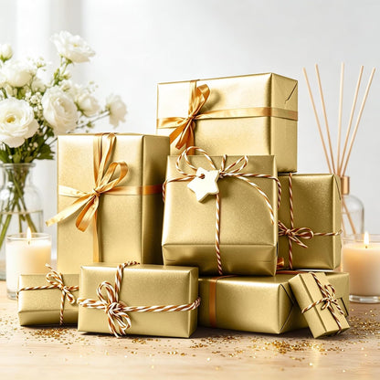 Gold Tissue Paper for Gift Bags and Gift Wrapping - 30 Sheets | 20 x 28 Inch Large Size Gift Wrapping Paper for Gift Bags, Mothers Day Christmas Weddings Celebrations Birthday