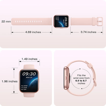 Smart Watches for Women, 1.8'' HD Women Smartwatch with Alexa Built-in, Bluetooth Calls, IP68 Waterproof, 7 Days Battery, Heart Rate/Sleep/SpO2 Monitor, 110 Sports Mode