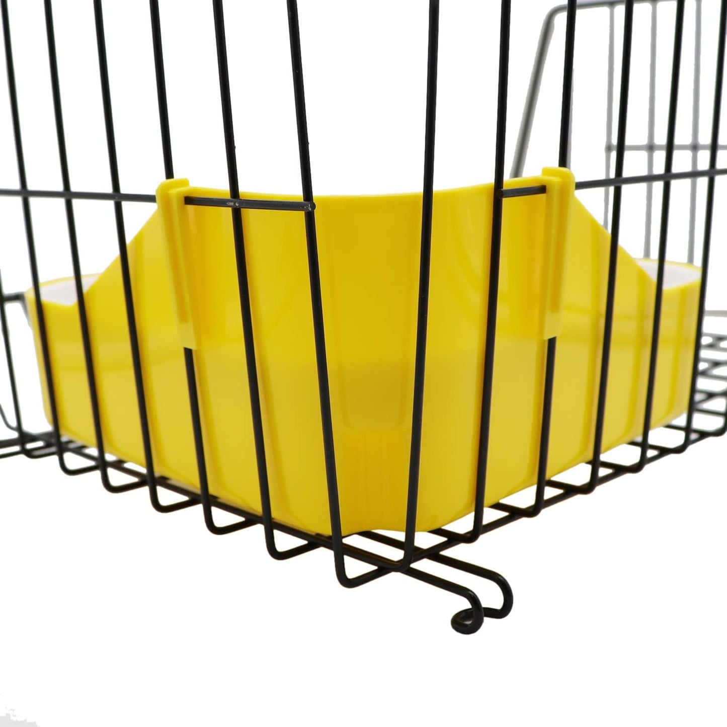 Rabbit Litter Box Toilet Bunny Corner Potty for Guinea Pigs, Yellow | Sturdy plastic, 9.45"x7.09"x4.33" pan, scalloped splash guard, mesh drop-through design, easy rinse-clean, for small animal