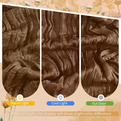 18 Pack Light Yellow Cheesecloth Table Runners, 17 x 108 Inches | Soft polyester gauze,natural wrinkled texture,reinforced edges,reusable,machine washable,weddings,baby showers