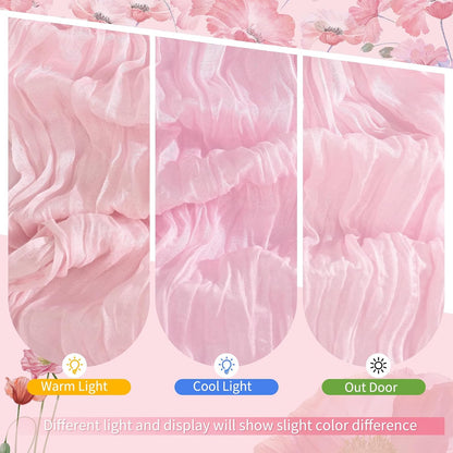 18 Pack Light Yellow Cheesecloth Table Runners, 17 x 108 Inches | Soft polyester gauze,natural wrinkled texture,reinforced edges,reusable,machine washable,weddings,baby showers