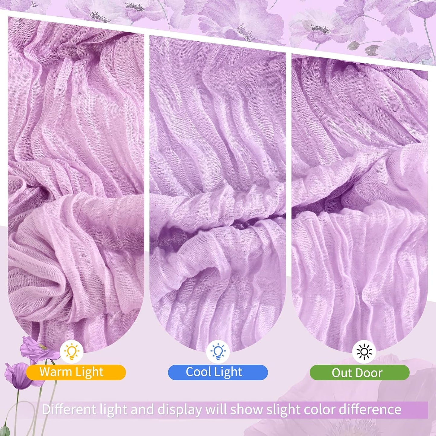 18 Pack Light Yellow Cheesecloth Table Runners, 17 x 108 Inches | Soft polyester gauze,natural wrinkled texture,reinforced edges,reusable,machine washable,weddings,baby showers