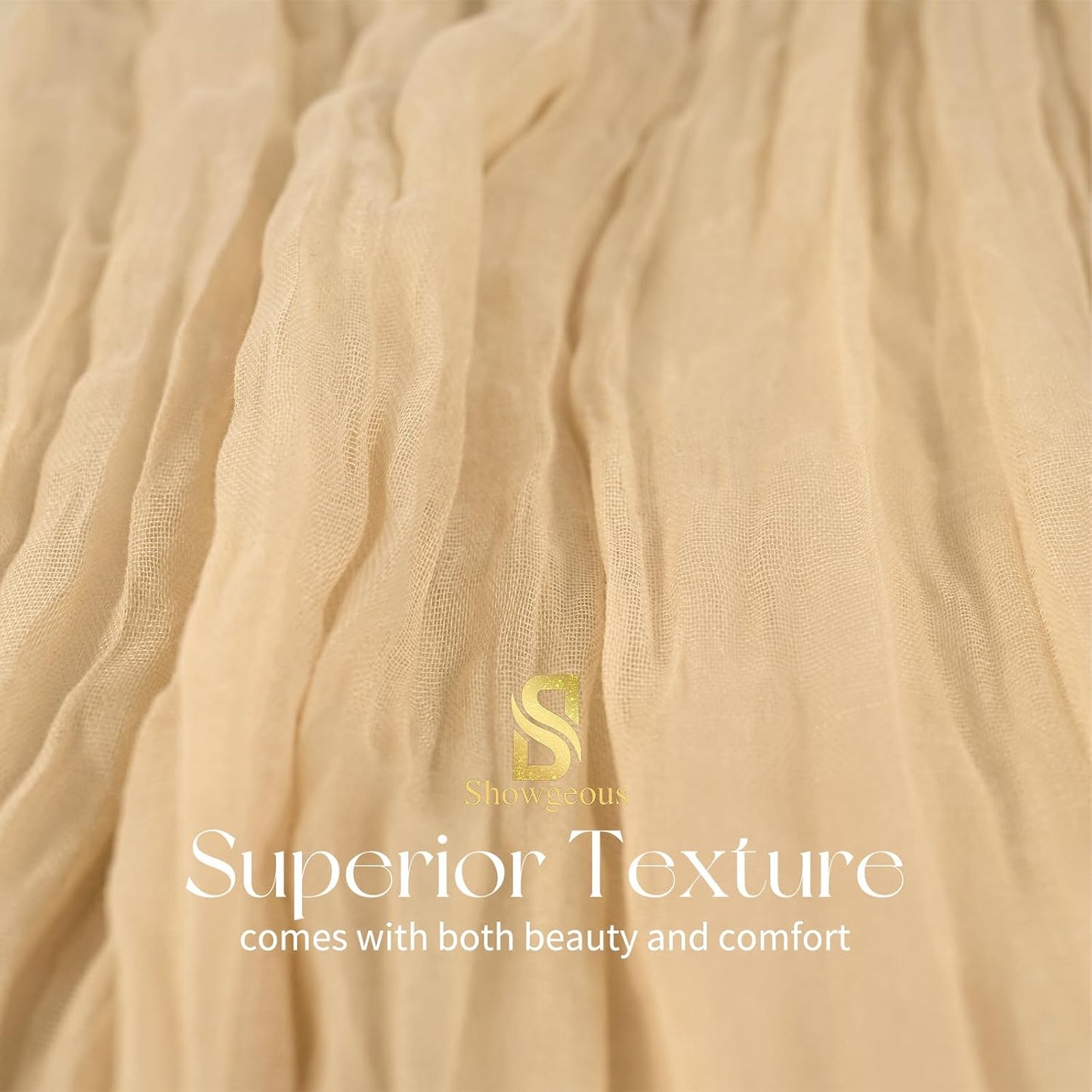 18 Pack Light Yellow Cheesecloth Table Runners, 17 x 108 Inches | Soft polyester gauze,natural wrinkled texture,reinforced edges,reusable,machine washable,weddings,baby showers