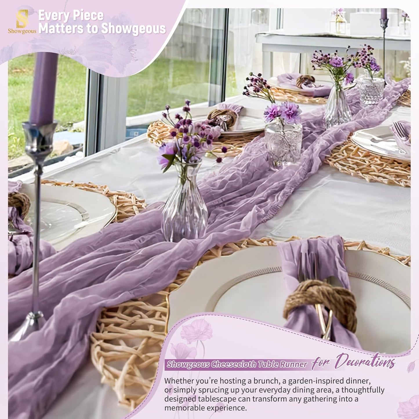 18 Pack Light Yellow Cheesecloth Table Runners, 17 x 108 Inches | Soft polyester gauze,natural wrinkled texture,reinforced edges,reusable,machine washable,weddings,baby showers