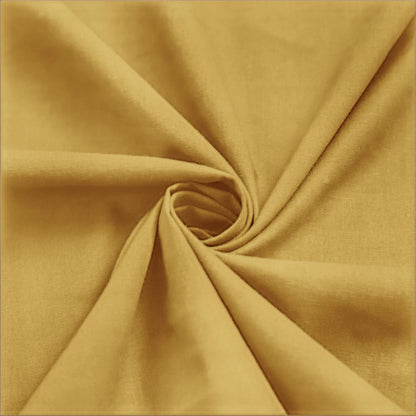 Mustard Farmhouse Shower Curtain with A Ruffle Hem, Linen Blend Shower Curtain for Bathroom,72"x72"