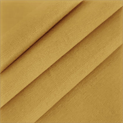 Mustard Farmhouse Shower Curtain with A Ruffle Hem, Linen Blend Shower Curtain for Bathroom,72"x72"