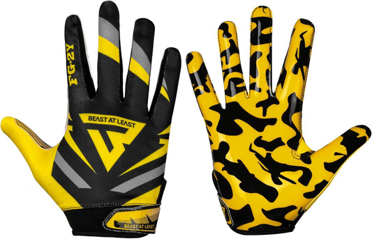 Youth Football Gloves, Sticky Wide Receiver Gloves for Kids & Adults, Flag Football Gloves with Enhanced Silicone Grip for Men Women, Breathable Football Gloves