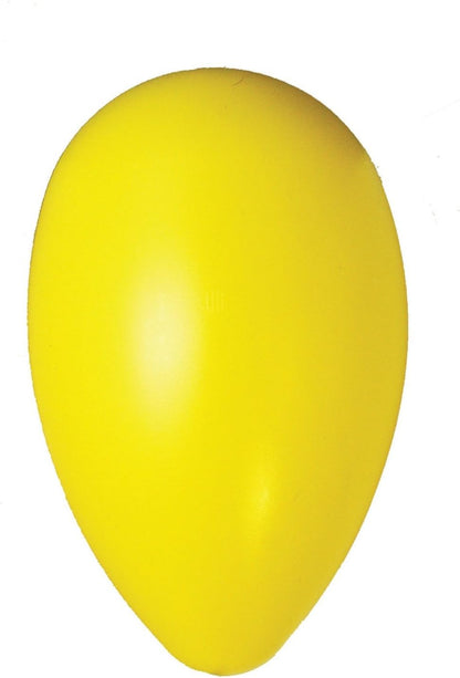 Jolly Egg Herding Dog Toy, 12 in, Yellow - Large | Large egg-shaped herding ball for dogs over 40 lbs, rolls unpredictably to trigger chase instincts, floats, made in USA