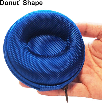 Portable Single Watch Cases | Zippered Travel Storage Boxes with Soft Cushion For Wristwatches & Smart Watches up to 50mm Compact Protection for Men & Women (Blue+Yellow)
