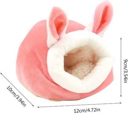 Hamster Hammock Winter Warm Velvet Small Pet Cage Sleep Nest Bed for Guinea Pigs Hedgehog Squirrel Cage Accessories Soft Breathable for Autumn Winter (Yellow)