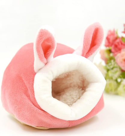 Hamster Hammock Winter Warm Velvet Small Pet Cage Sleep Nest Bed for Guinea Pigs Hedgehog Squirrel Cage Accessories Soft Breathable for Autumn Winter (Yellow)