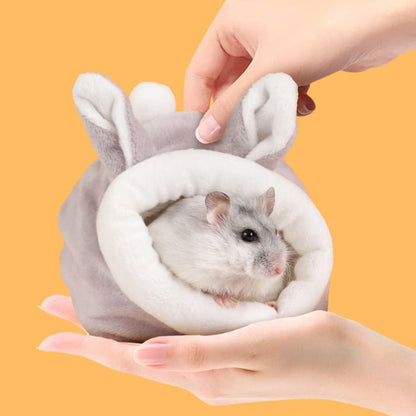 Hamster Hammock Winter Warm Velvet Small Pet Cage Sleep Nest Bed for Guinea Pigs Hedgehog Squirrel Cage Accessories Soft Breathable for Autumn Winter (Yellow)