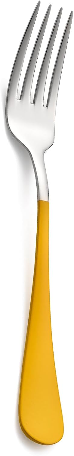Dinner Forks,24 Pieces yellow 18/0 Stainless Steel Silverware Forks,Table Forks,Flatware Forks,8 Inches,Mirror Polish & Dishwasher Safe,Use for Home,Kitchen or Restaurant