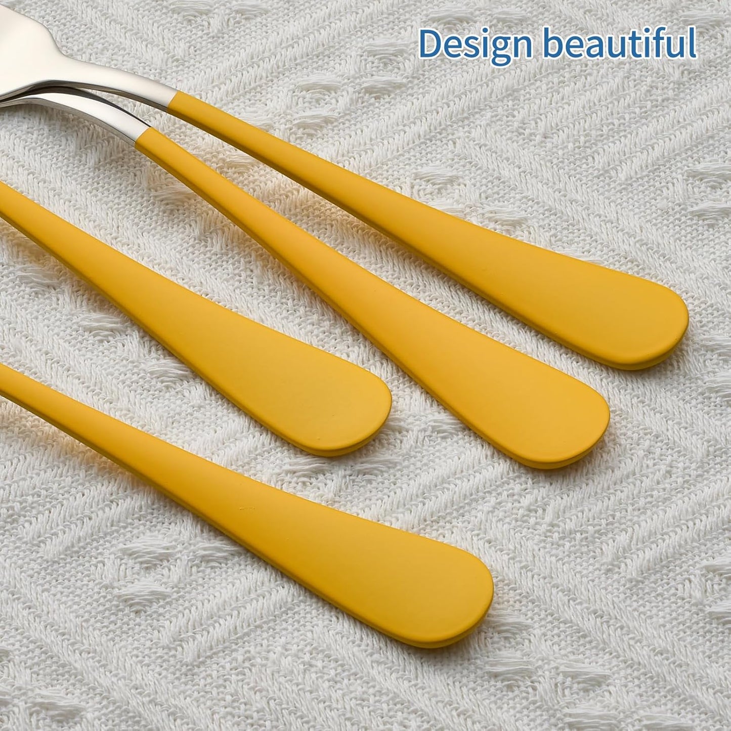 Dinner Forks,24 Pieces yellow 18/0 Stainless Steel Silverware Forks,Table Forks,Flatware Forks,8 Inches,Mirror Polish & Dishwasher Safe,Use for Home,Kitchen or Restaurant