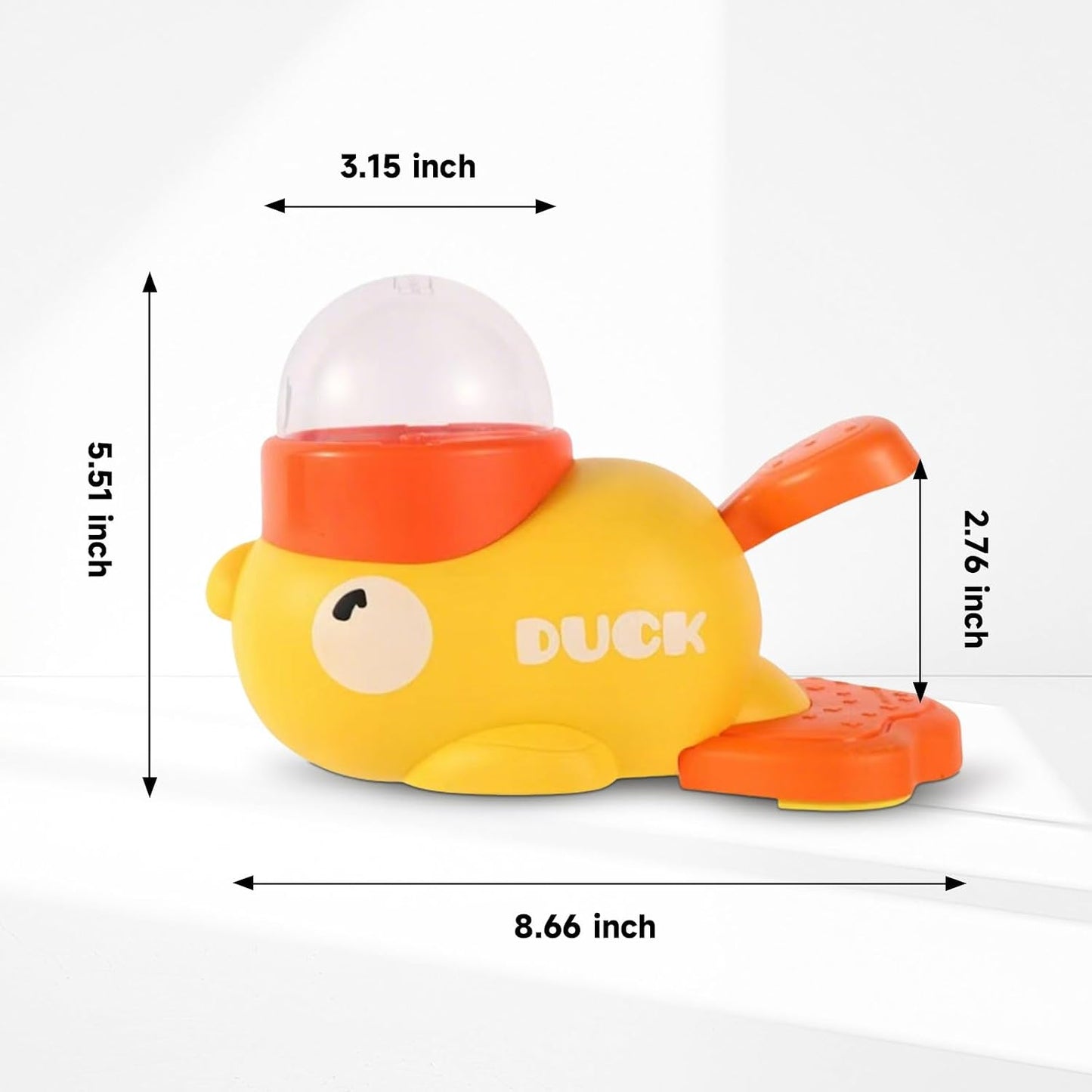 Interactive Duck Dog Treat Dispenser Toy – Slow Feeder Puzzle for Dogs with Bonus Chew Rope Toy, Tail Press Food Dispenser, Fun Training & Enrichment Feeder, Easy to Clean (Yellow)