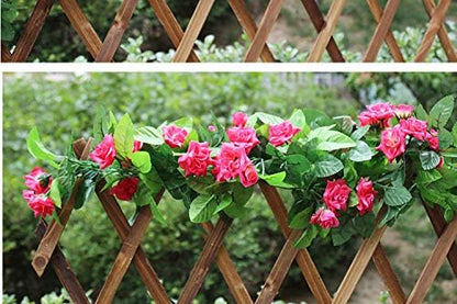 2 Pack 4.2 Feet/Piece Artificial Flower Vine Rattan Hanging Silk Rose Garland for Wedding Venue Backdrops Flower Walls Photo Background Bridal Showers, Baby Showers, and Event Decor (Yellow)