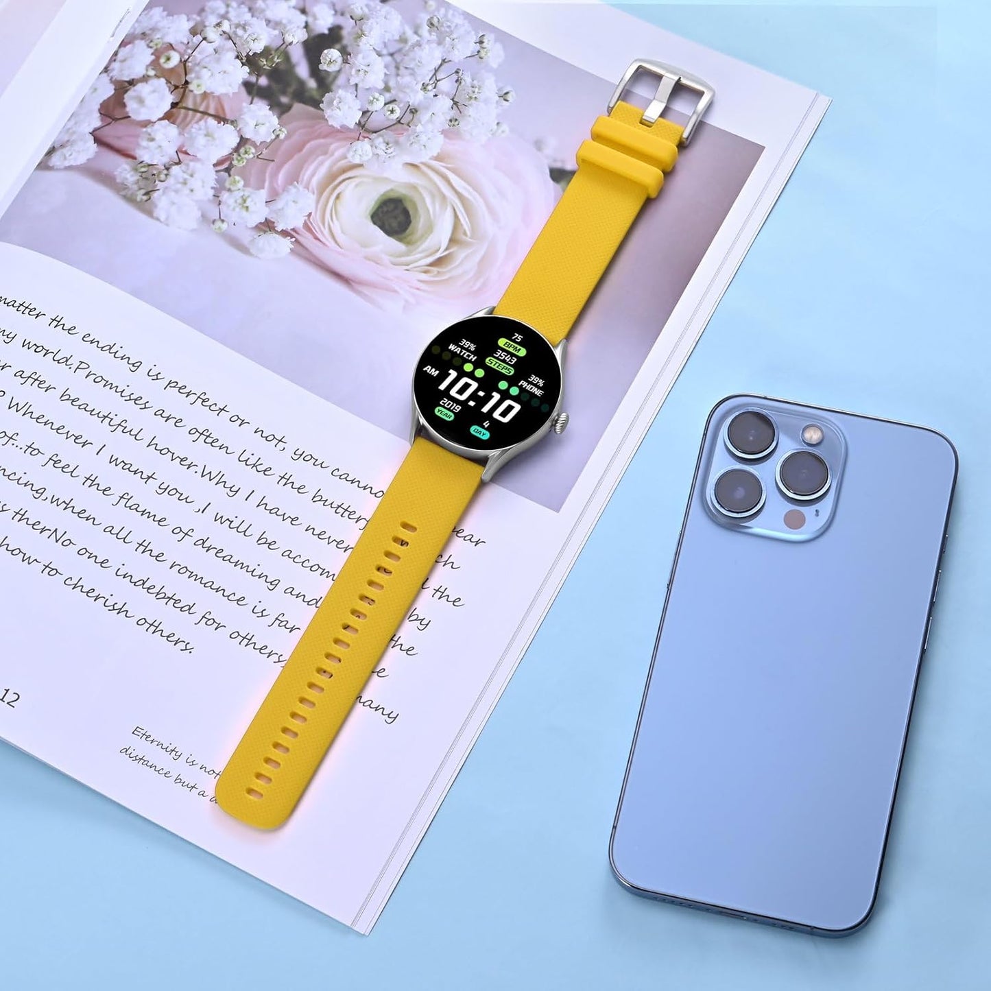 Anbeer Silicone Watch Band 16mm 18mm 20mm 22mm 24mm 19mm 21mm Quick Release Rubber Watch Straps for Men Women,Stainless Steel Buckle