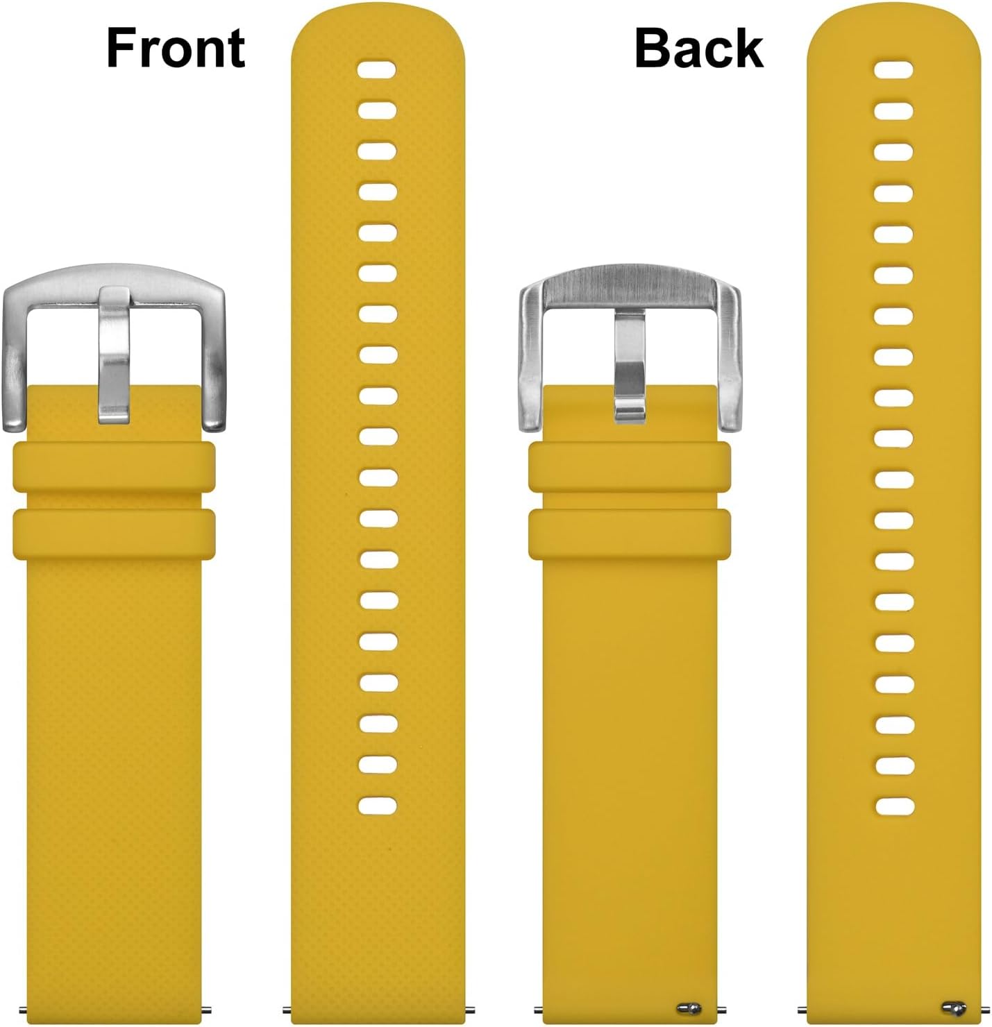 Anbeer Silicone Watch Band 16mm 18mm 20mm 22mm 24mm 19mm 21mm Quick Release Rubber Watch Straps for Men Women,Stainless Steel Buckle