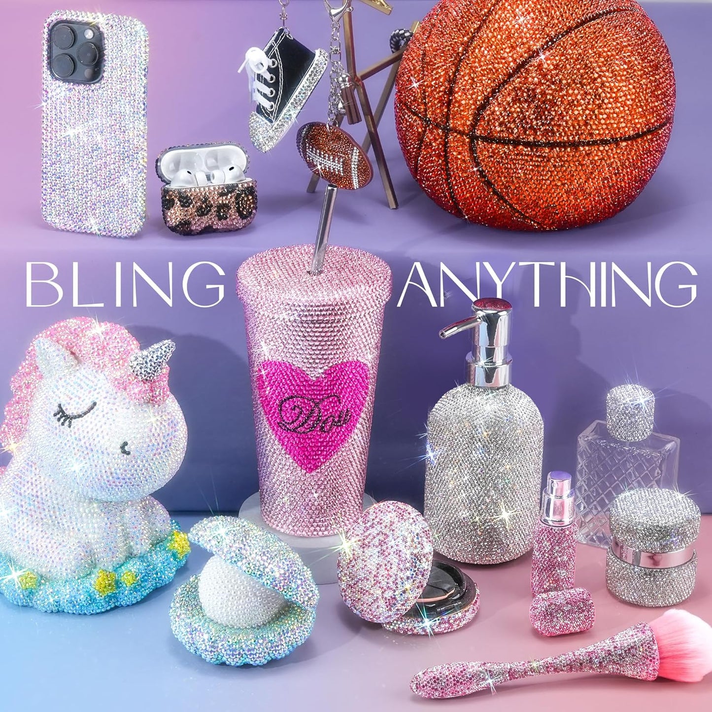 35000 Pcs Resin Jelly Rhinestones Kit, Multicolor 3mm Flatback Rhinestones with 4 Pcs B7000 Jewelry Glue & Tools, All-in-One Bedazzling Kit for DIY Arts & Crafts Gifts