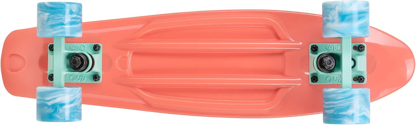 22" Complete Mini Cruiser Plastic Skateboard