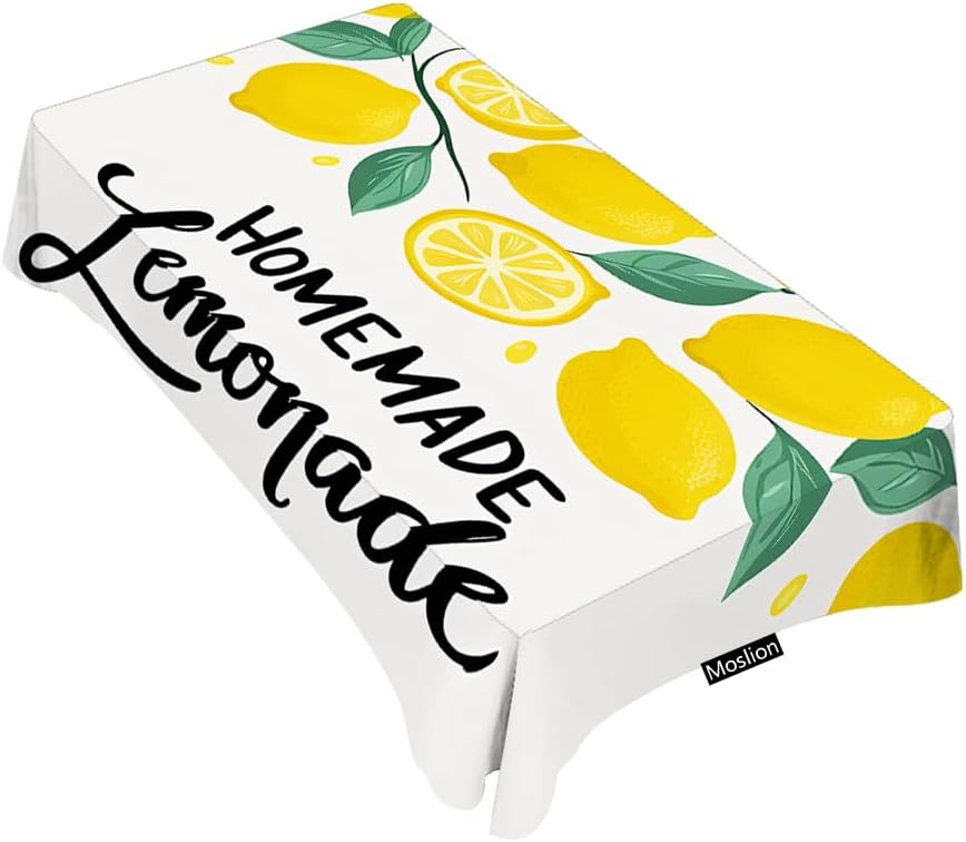 Lemon Tablecloth 52x70 Inch Rectangle Tablecloth