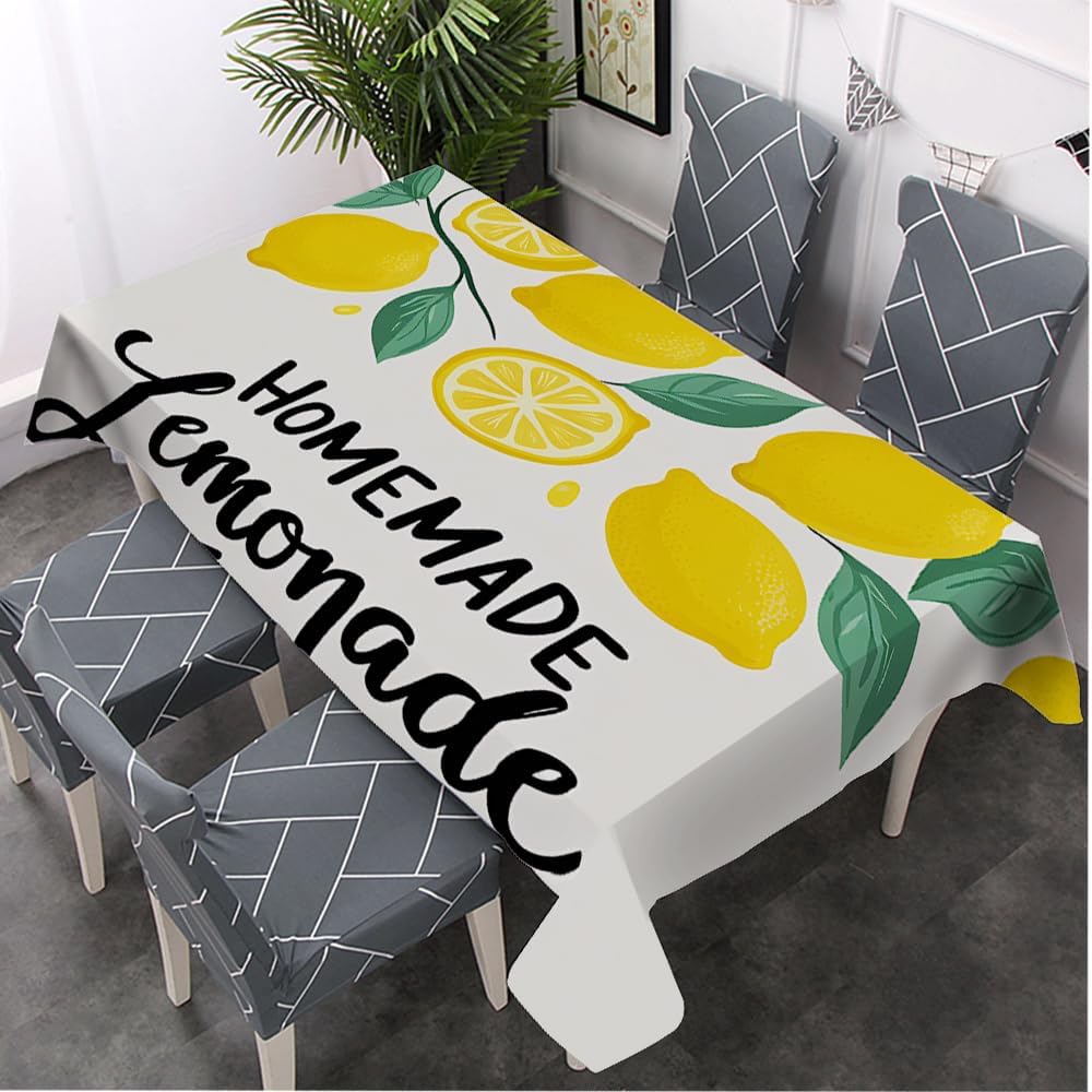 Lemon Tablecloth 52x70 Inch Rectangle Tablecloth