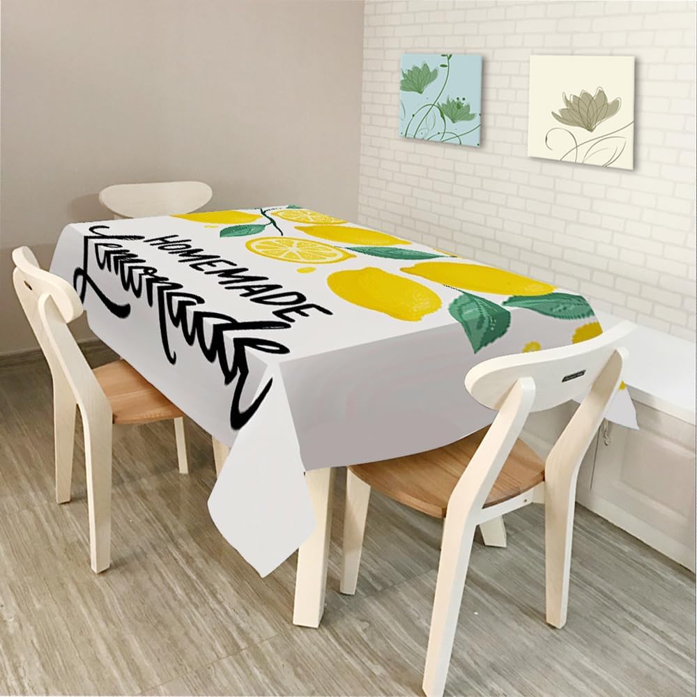 Lemon Tablecloth 52x70 Inch Rectangle Tablecloth