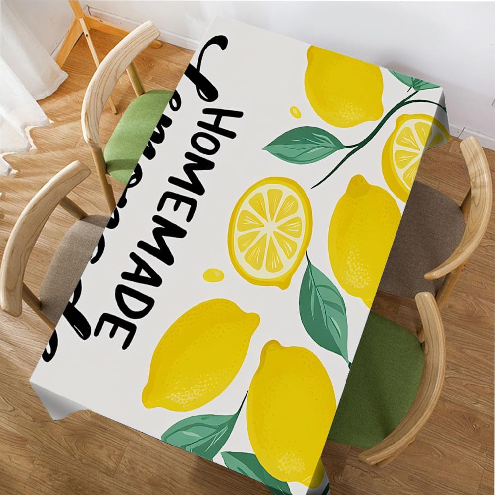 Lemon Tablecloth 52x70 Inch Rectangle Tablecloth