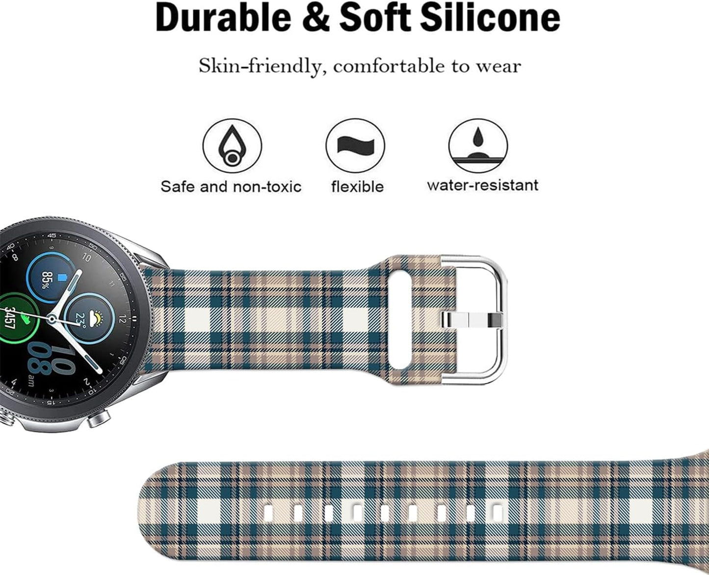 Cartoon Watch Bands Compatible with Samsung Galaxy Watch 46mm/ Galaxy Watch 3 45mm/Samsung Gear S3 Frontier/Classic Strap,Soft Silicone 22mm Replacement Wristband Sport Strap for Men Women.