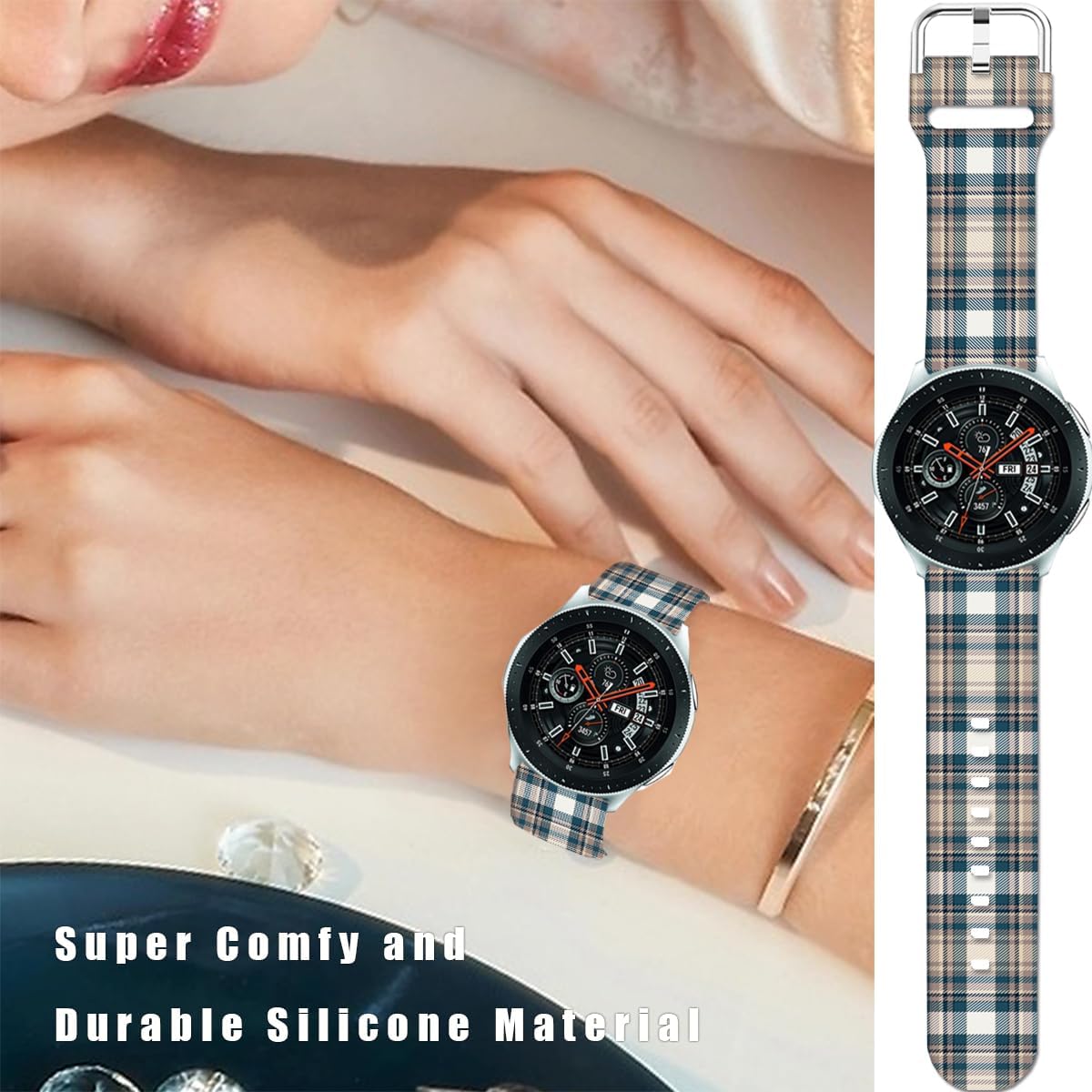 Cartoon Watch Bands Compatible with Samsung Galaxy Watch 46mm/ Galaxy Watch 3 45mm/Samsung Gear S3 Frontier/Classic Strap,Soft Silicone 22mm Replacement Wristband Sport Strap for Men Women.
