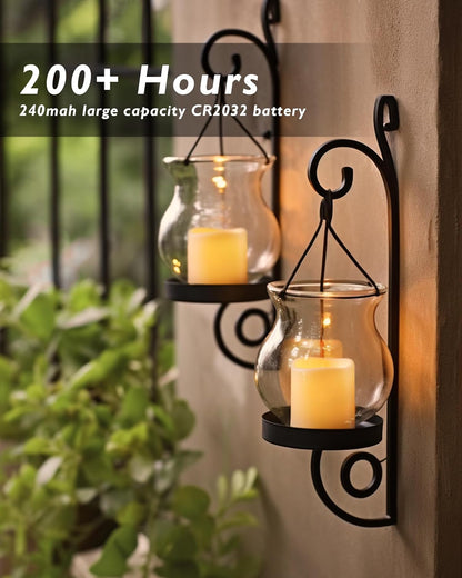 24 Pack Ivory Flameless Flickering LED Votive Tealights Candles | Battery operated, 200+ hr runtime, amber yellow glow, ivory shell, 1.5"D, 1.6"H for wedding, Halloween & Christmas decor